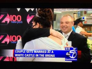 A lesbian couple was married inside White Castle. (Twitter)